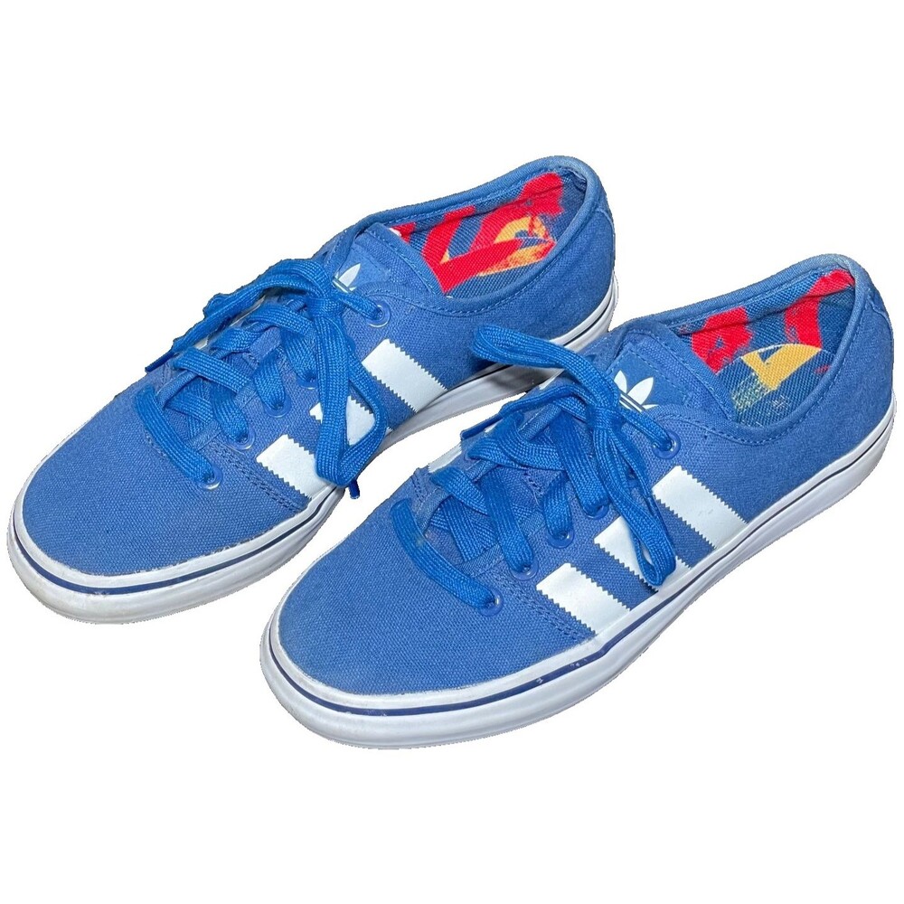 Adidas Adria Lo W Canvas Blue White S81240 Women's Size 7.5 Rare Clean - 2015